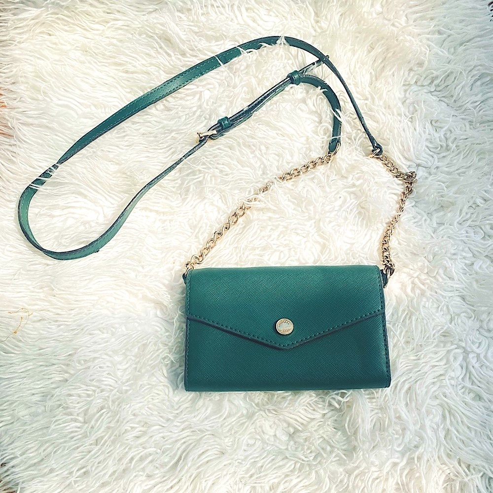 Michael Kors Green Envelope Crossbody Bag with Versatile Straps